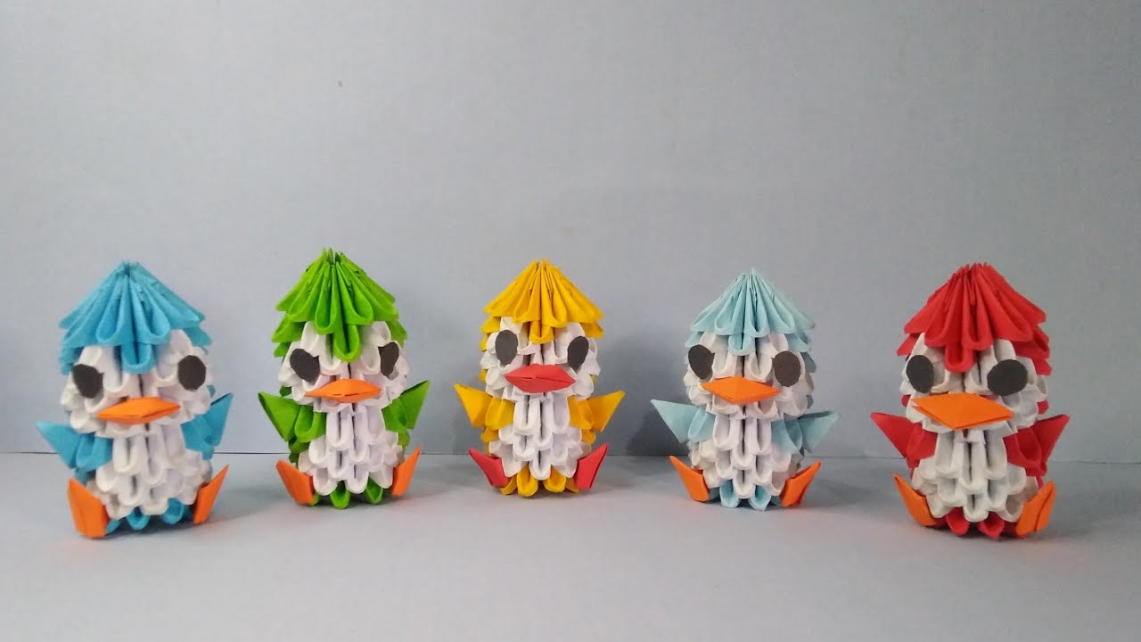 how to make an origami penguin |3d origami|hathara athe