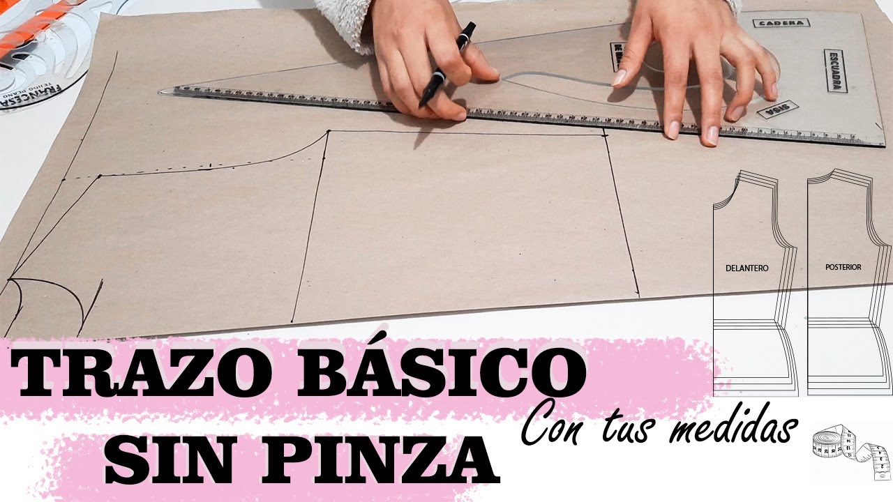 Cómo trazar el PATRÓN de cuerpo base SIN PINZAS + MOLDES GRATIS