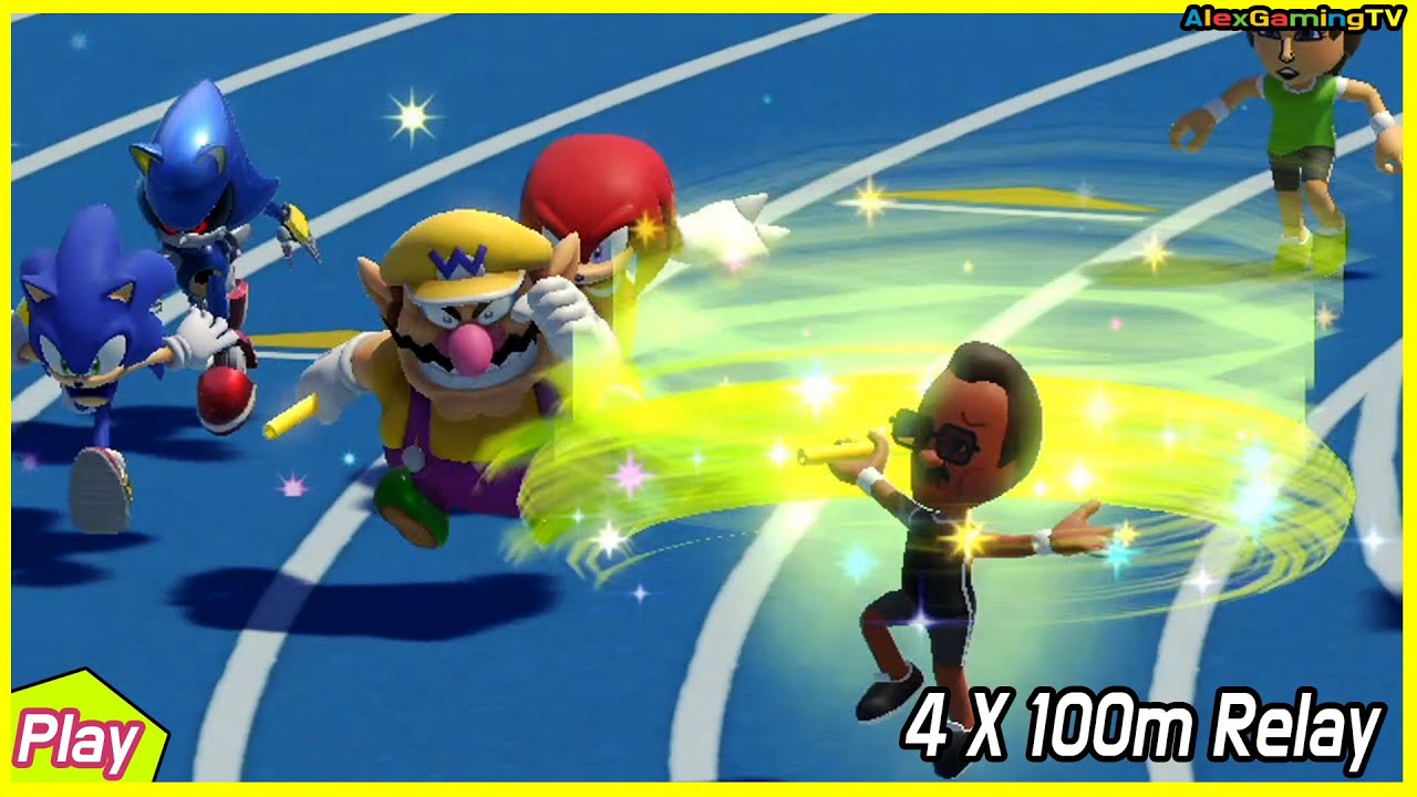 [Wii U] MARIO & SONIC AT THE RIO 2016 OLYMPIC GAMES (4x100M Relay) Gameplay Walkthrough Part 006