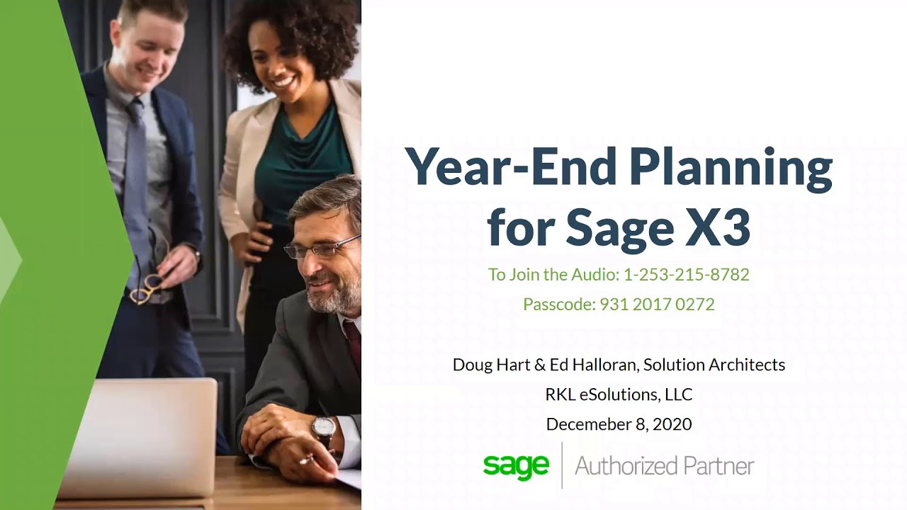 Sage X3 Year-End Processes 2020