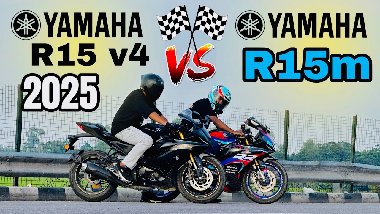 Newly launched r15v4 full black vs r15m drag race 🏁Arun Dream 10r