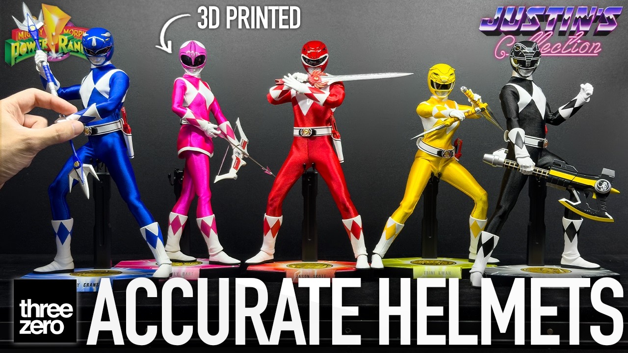 I Fixed My Entire Threezero Power Rangers Team…With 3D Printed Helmets!