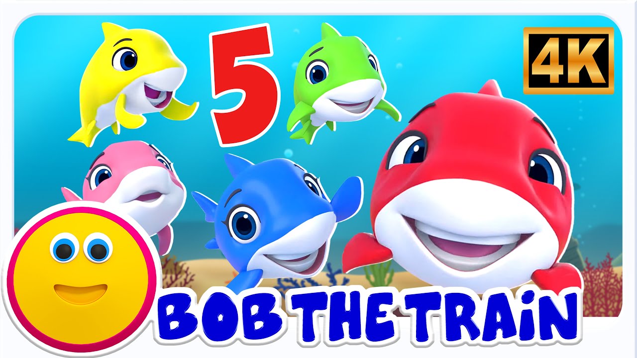 Five Little Sharks Adventure + More Learning Videos & Nursery Rhymes for Kids