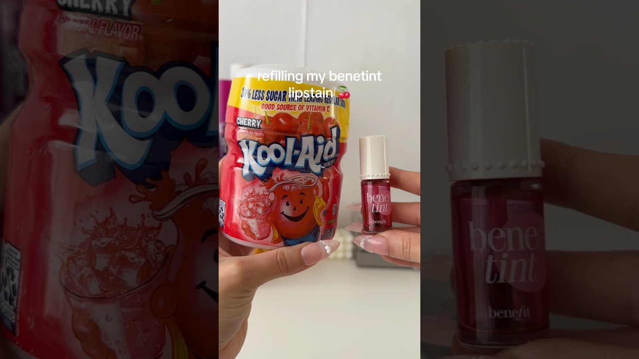 refilling my benetint lipstain with kool aid 🍒