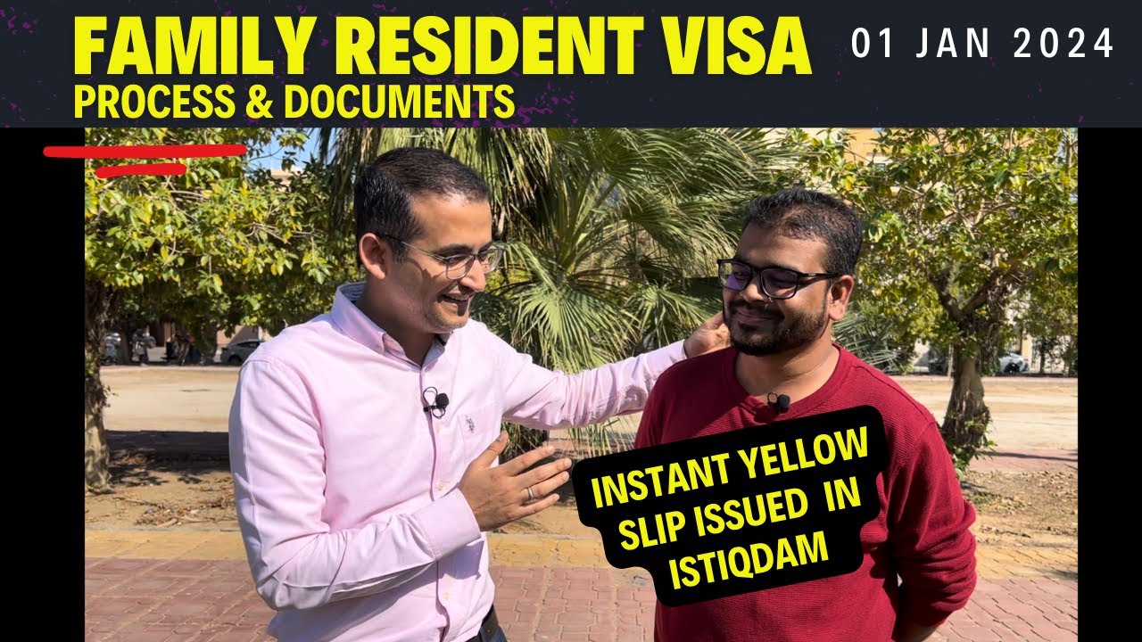 Saudi family resident visa - How to apply complete details with documents -Instant yellow slip