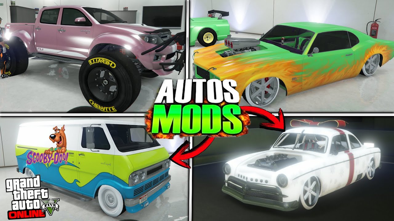 Autos COLOR FOSFORESCENTE, AUTO de SCOBBY DOO y MAS AUTOS MOD TIENE este SUB en GTA 5 🤯 #10 EPISODIO