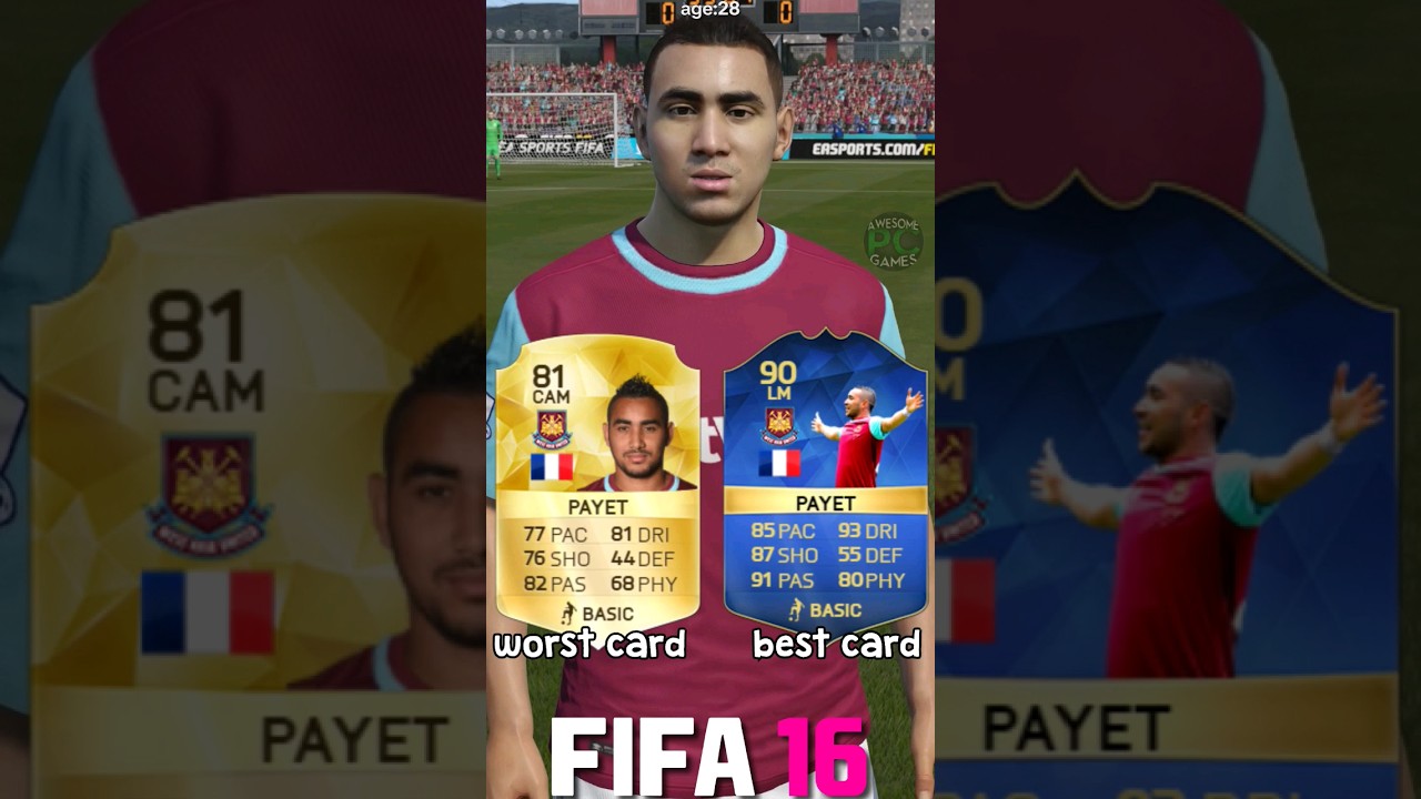 🇫🇷 DIMITRI PAYET worst vs best card in EVERY FIFA! (10-23)⚽ #fifa #eafc24 #fc24 #payet #marseille