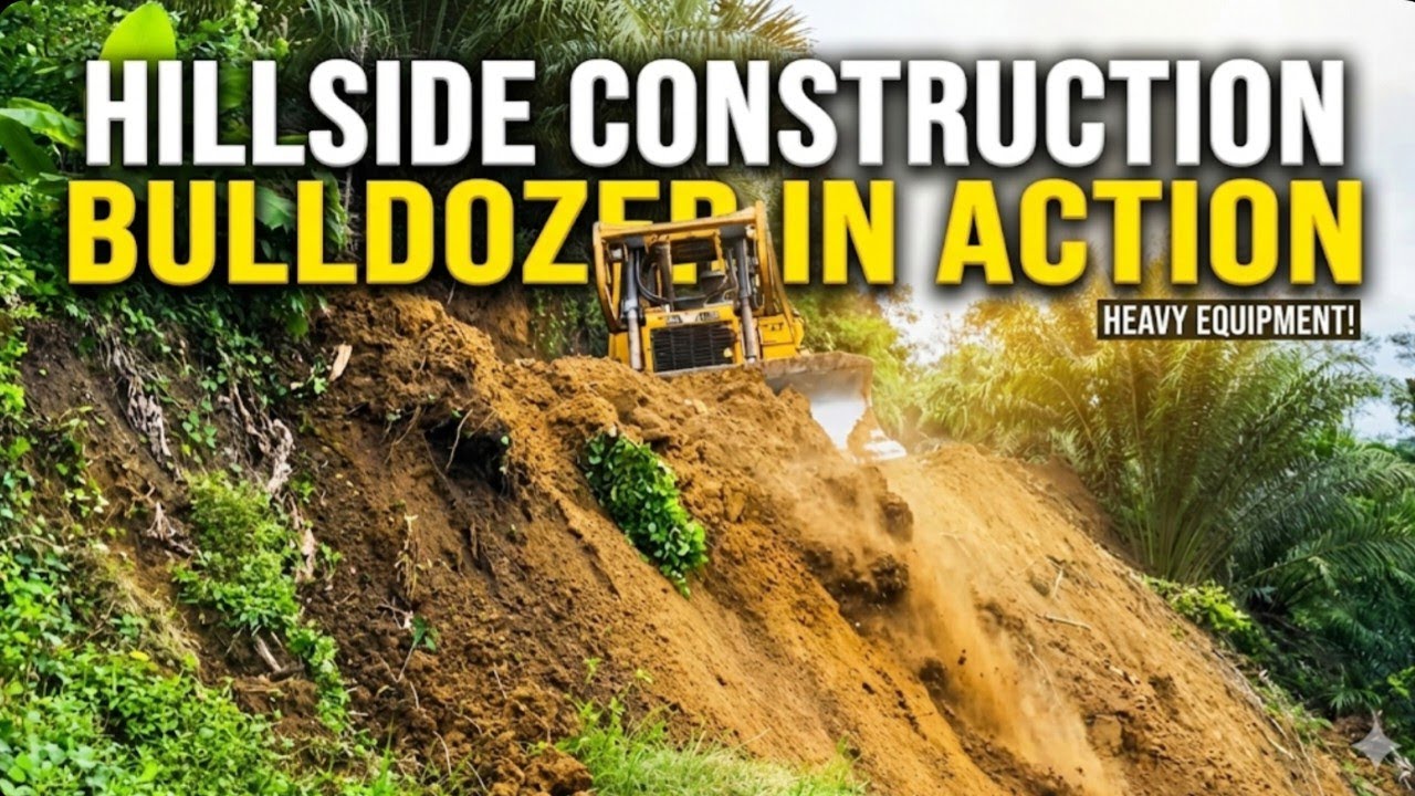 Massive Dozer Working on Dangerous Hill! 🚜⛰️