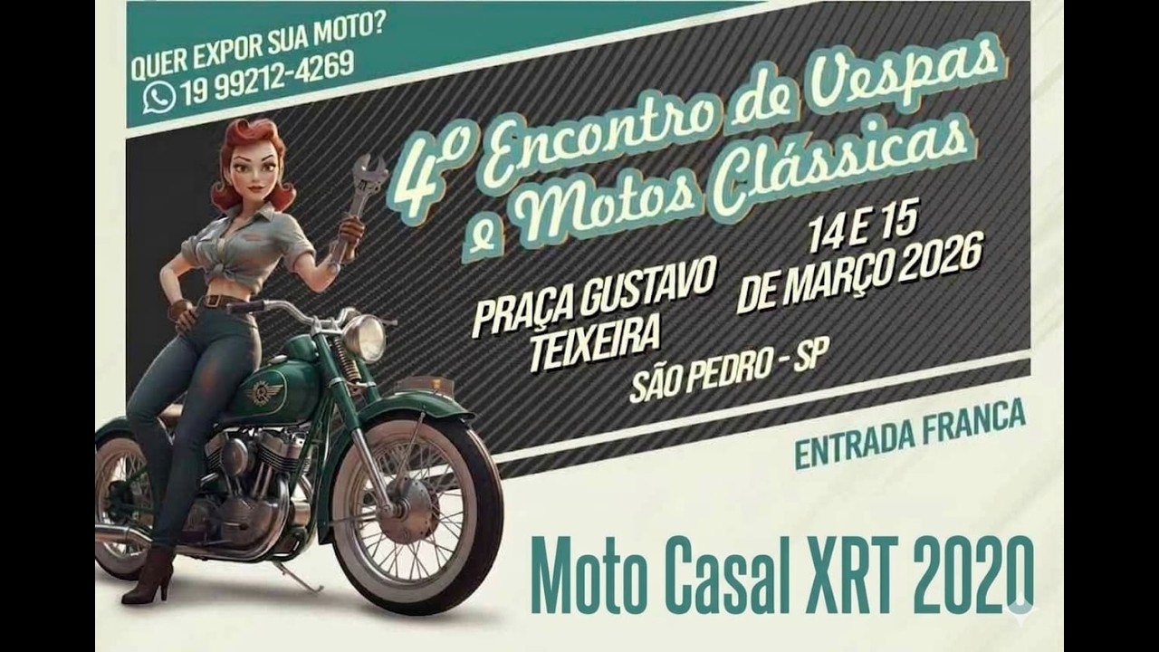 Vespas & Motos Clássicas em São Pedro (SP) Moto turismo moto casal