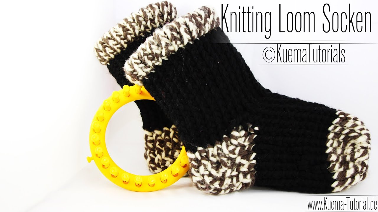 Knitting Loom   Kuschelsocke