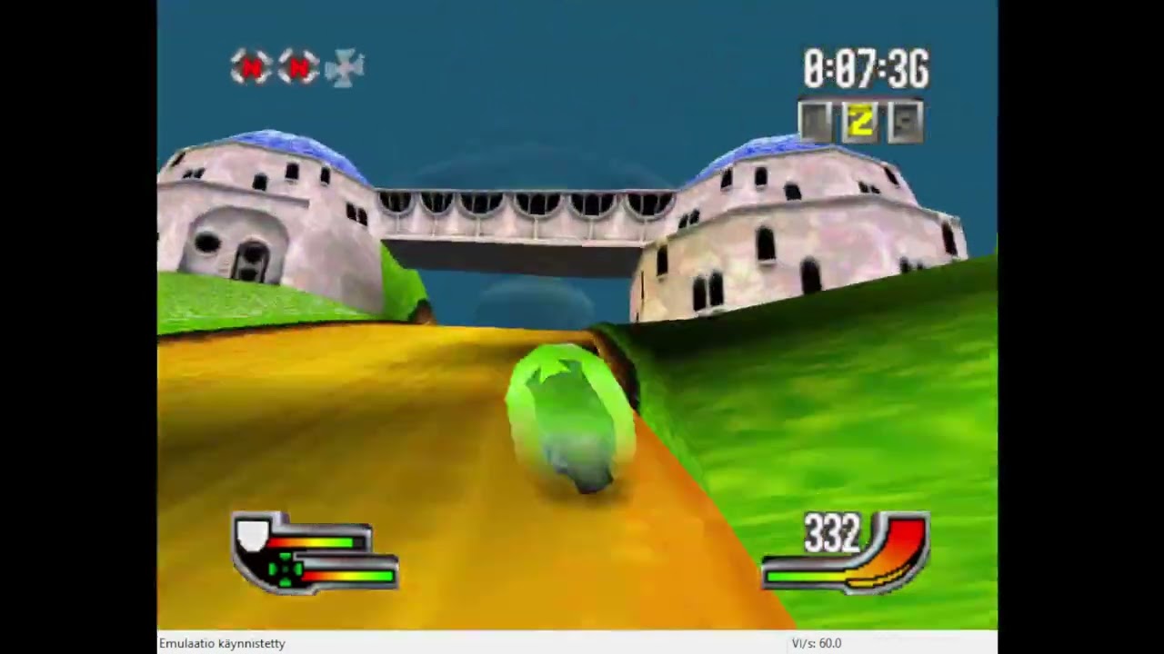N64, NTSC, Emulated, Extreme-G, Time Trials, Space Station 3, 