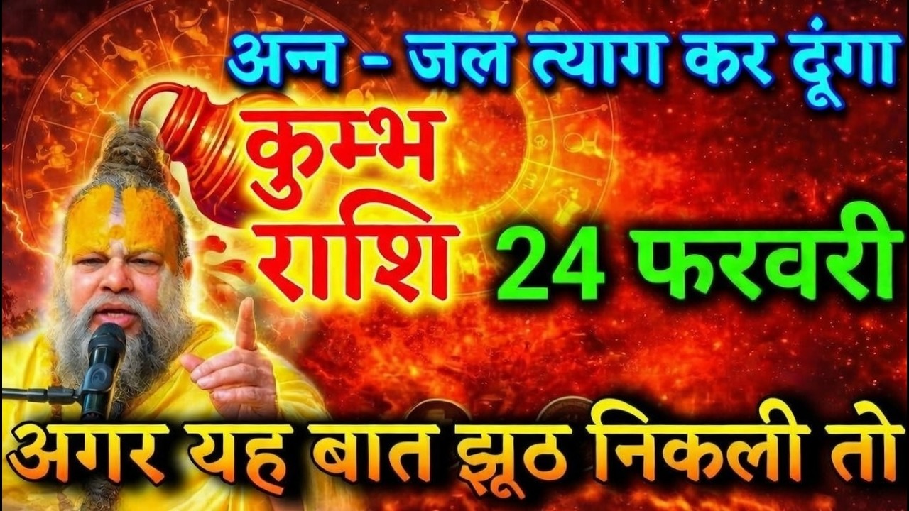 “⚠️ कुंभ राशि 24 फरवरी: अगर ये बात झूठ निकली तो अस्त्र-जल त्याग कर दूंगा | बड़ा संकेत”