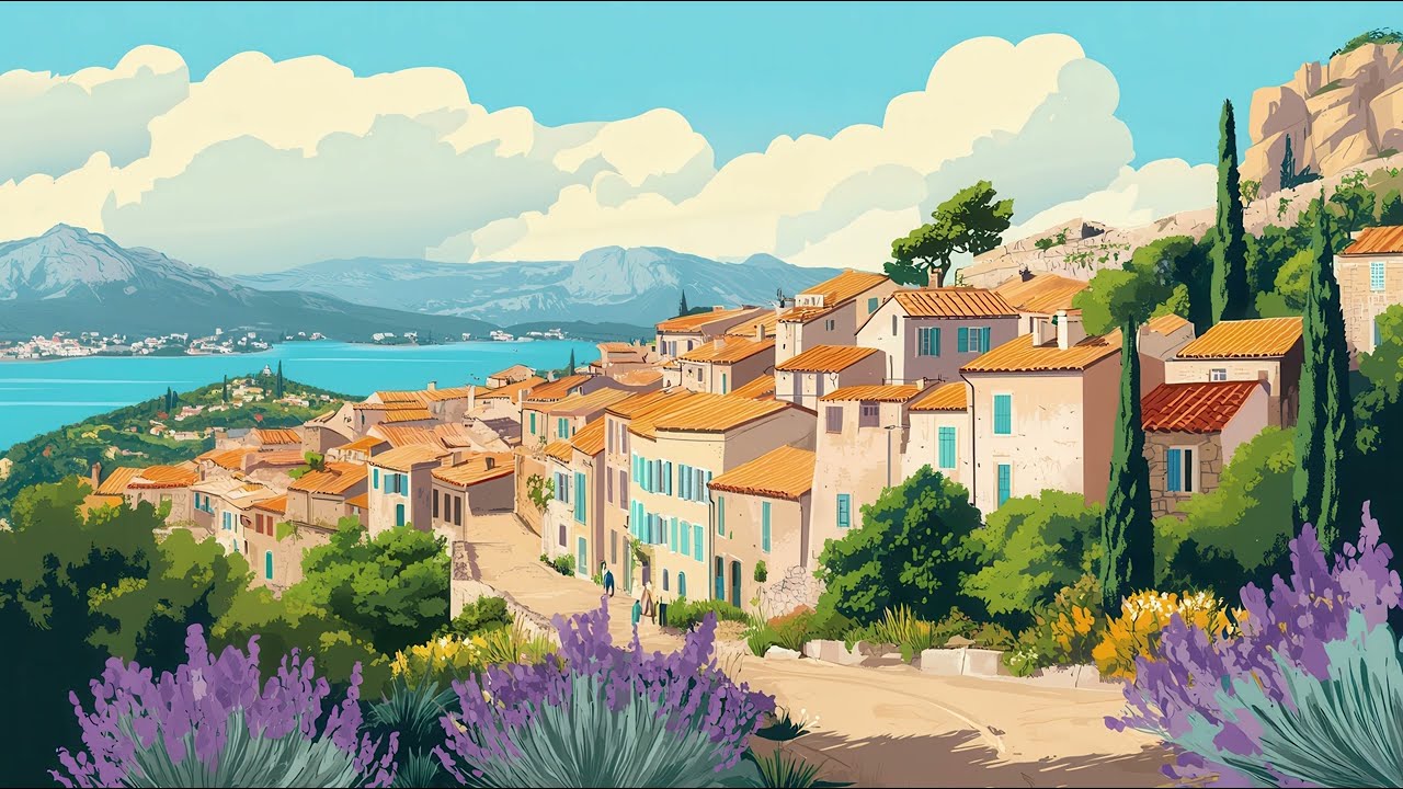 Vintage style scenes from Provence. 1 hour 4K TV Wall Art screensaver