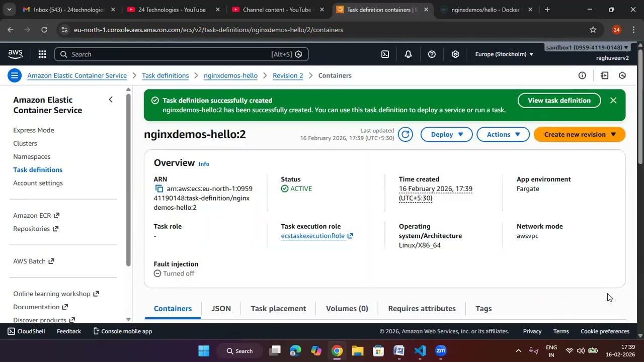 CLOUD | AWS | Creation of ECS Service Lab in Telugu | ✆ WhatsApp 9885573740