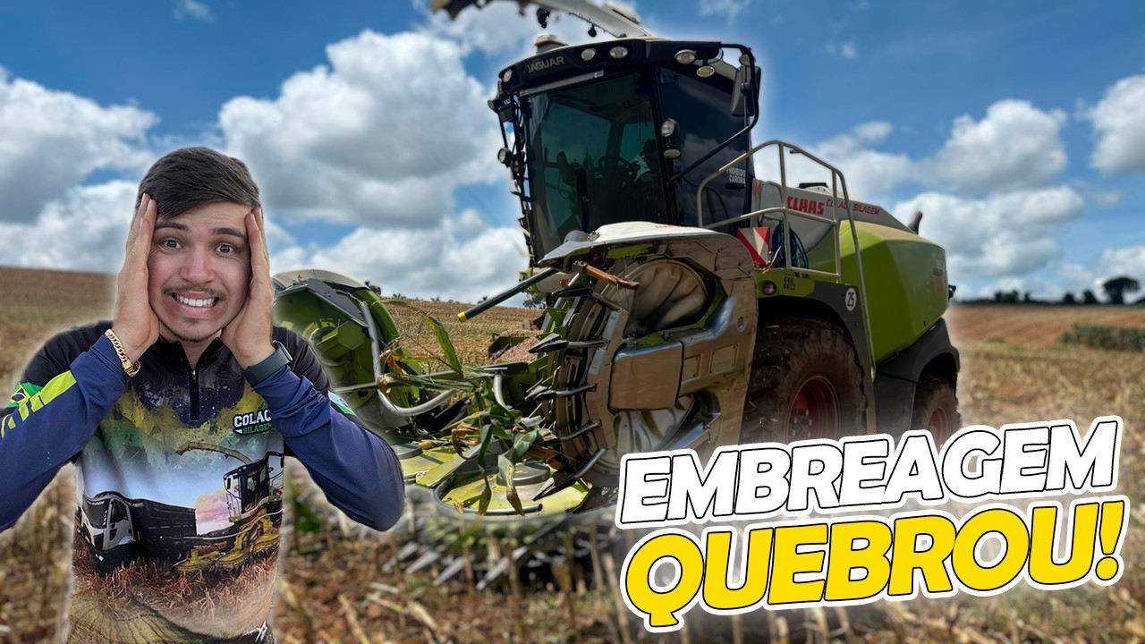 Claas JAGUAR QUEBROU logo CEDO na silagem de MILHO // SILOVLOG