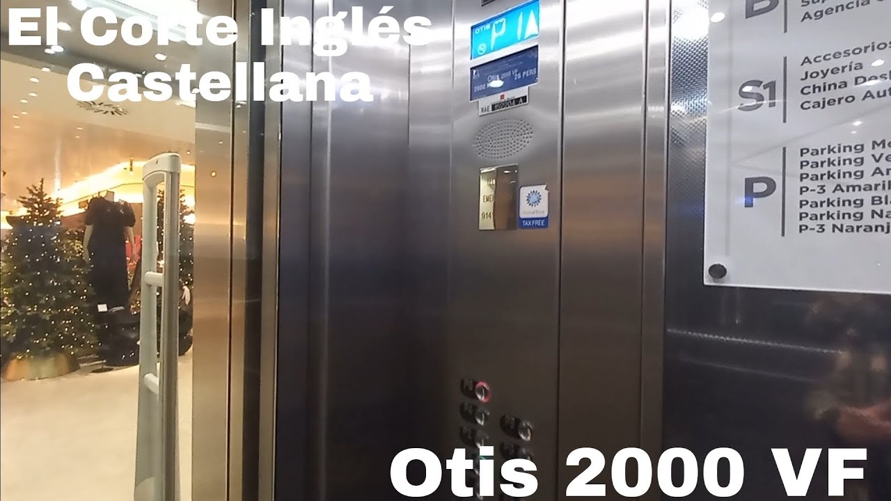 Ascensores Otis 2000 VF MR en El Corte Inglés, Madrid, España