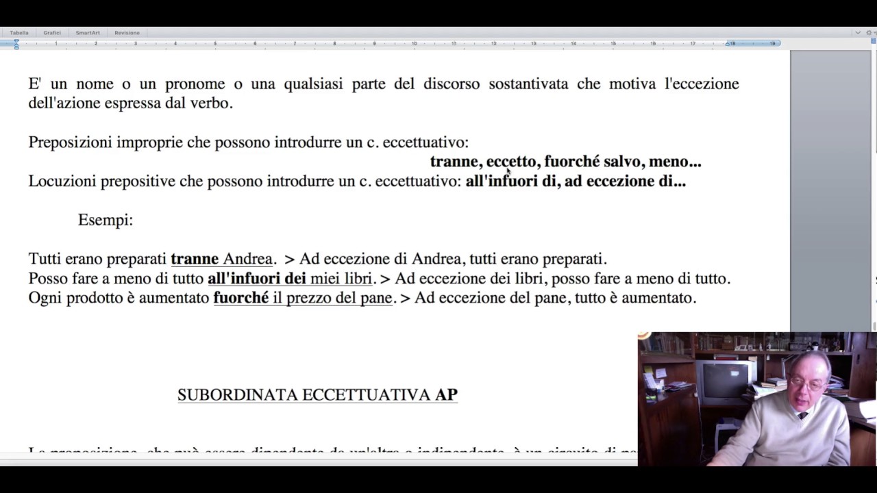 Congiunzione eccettuativa, complemento eccettuativo, subordinata eccettuativa.  Italiano/Latino