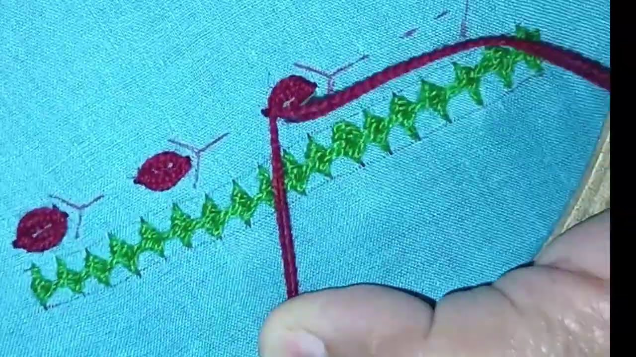 Stylish border line Design | Hand Embroidery Art hand work 