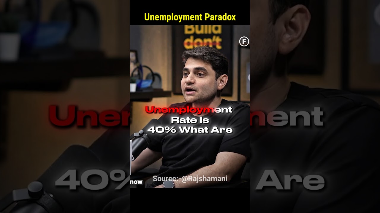 Unemployment Paradox ⁉️🔥 #rajshamani #podcast @rajshamani