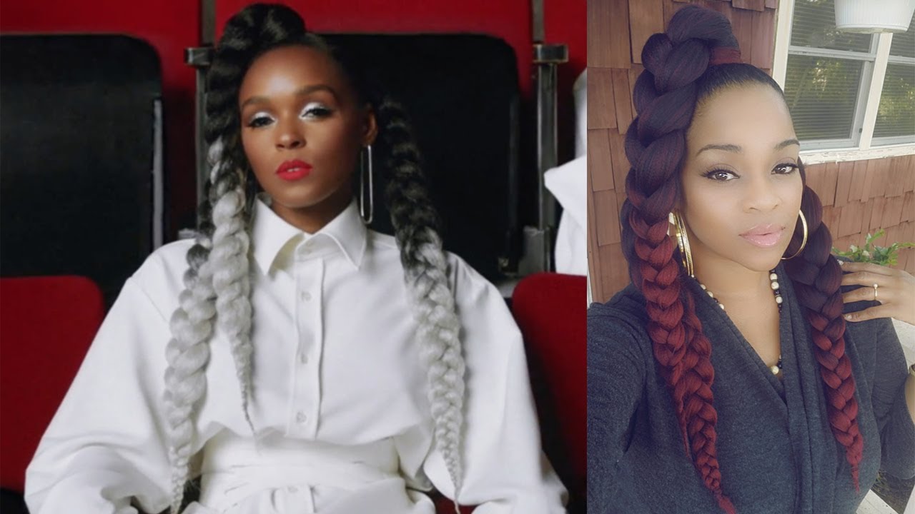 Recreating Janelle Monae's Hairstyle | Protective Hairstyles | Easy Ponytail Hairstyle | 3 Ponytails