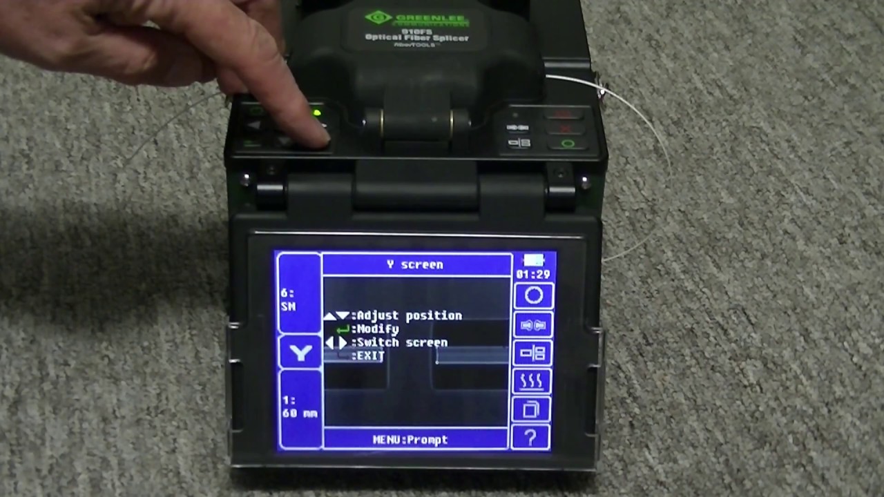 Fusion Splicing: Calibracion del Motor & Adjuste de la Pantalla - Spanish