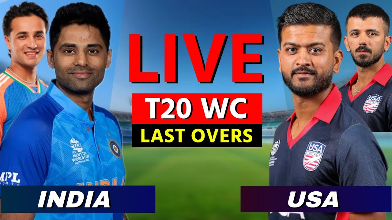 🔴 IND vs USA Live Match T20 World Cup 2026, Live Cricket Scores, Hindi Commentary, LAST OVERS