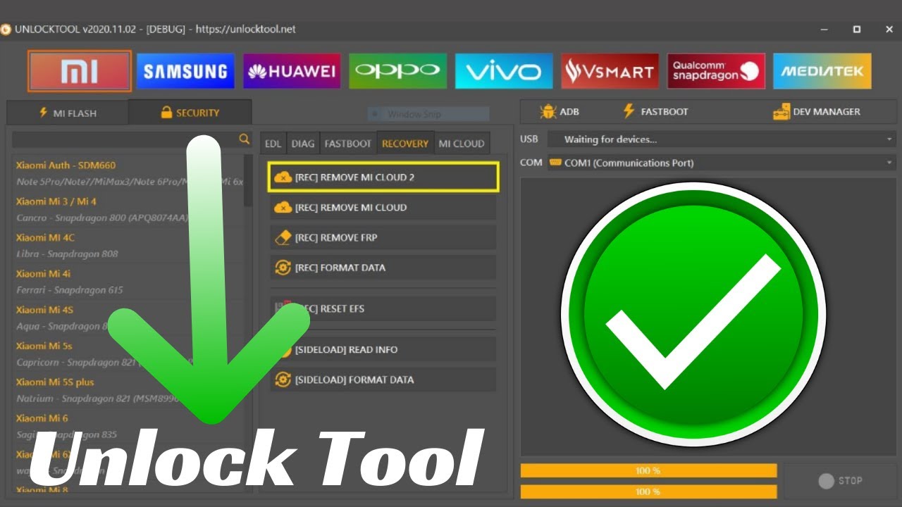 Unlocktool remove kg locked samsung A10s A12 A22 M01s 3