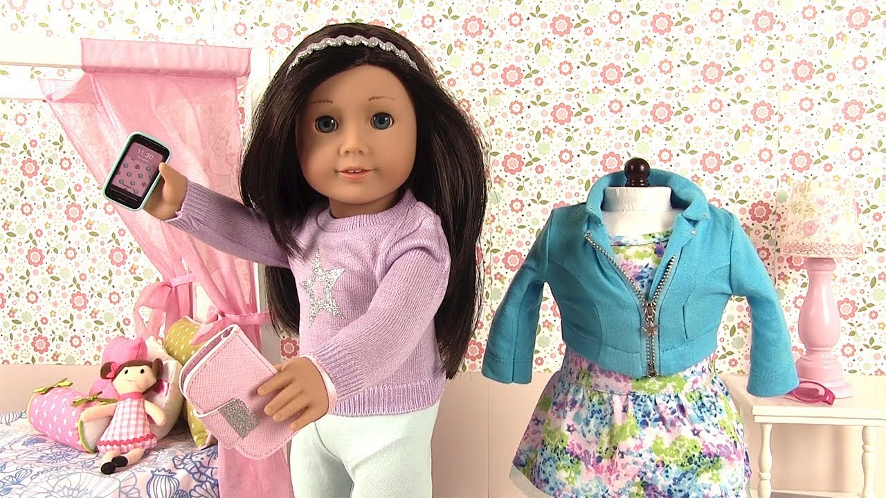 Poupée American Girl AG Truly Me #60 Accessoires Vêtements Téléphone Portefeuille