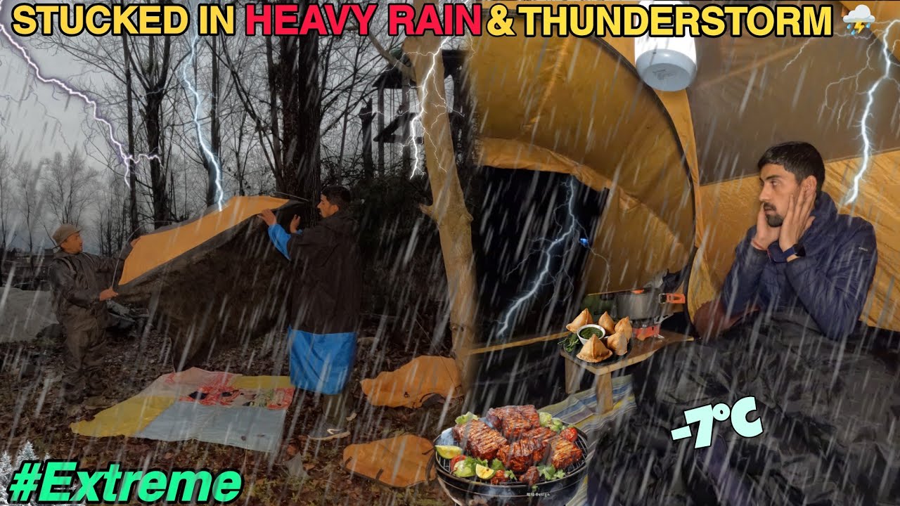 Stucked In Heavy Rainfall & Thunderstorm ⛈️ | आज बारिश और तूफान में बुरे फंस गए 😱