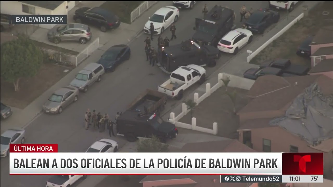 Balean a dos oficiales de la policía de Baldwin Park