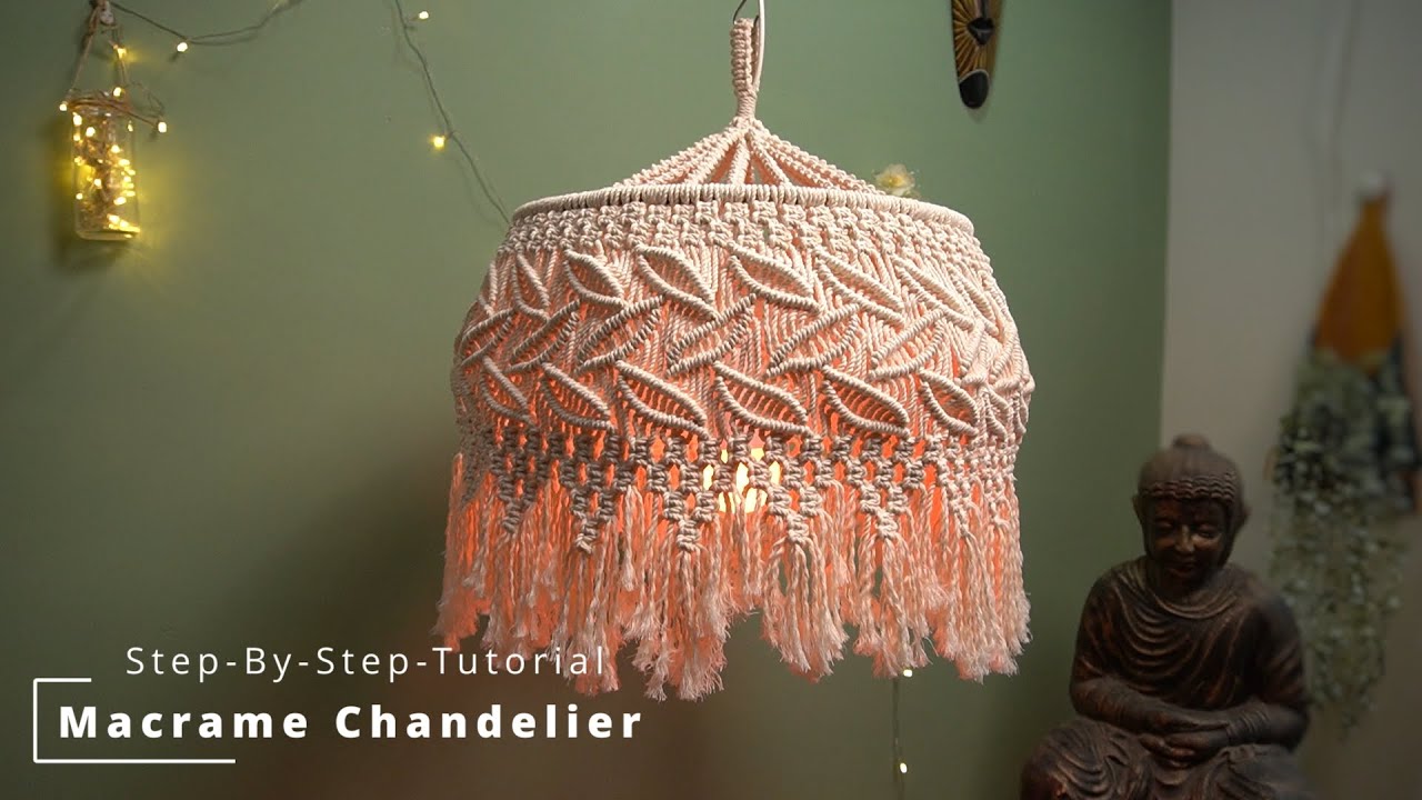 DIY Macrame Chandelier Tutorial Create a Stunning Boho Hanging Light Fixture at Home