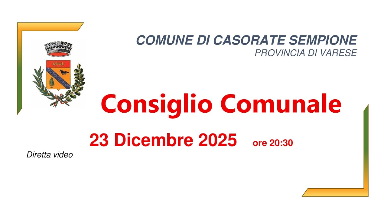 Consiglio Comunale del 23 Dicembre 2025