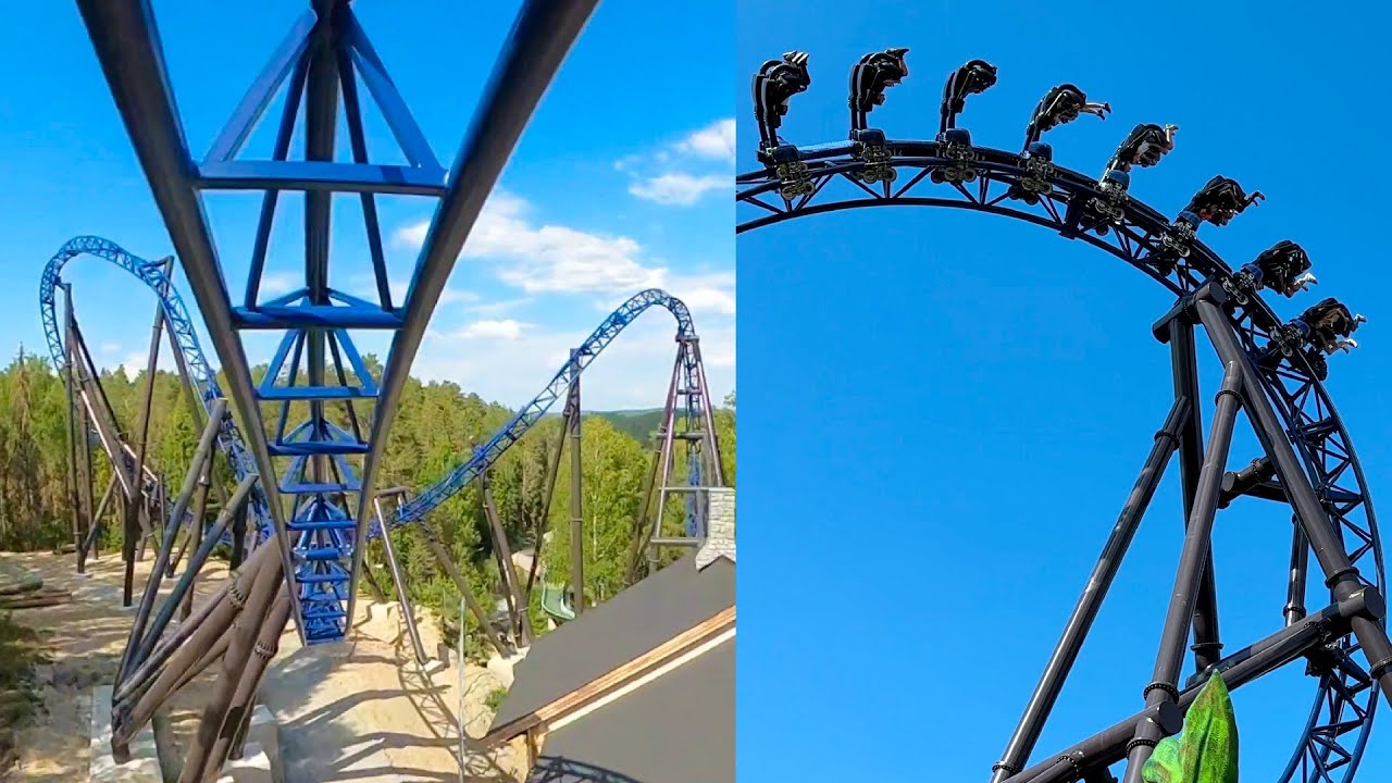 Storm Roller Coaster! Multi Angle 4K POV! Tusenfryd Theme Park Oslo Norway