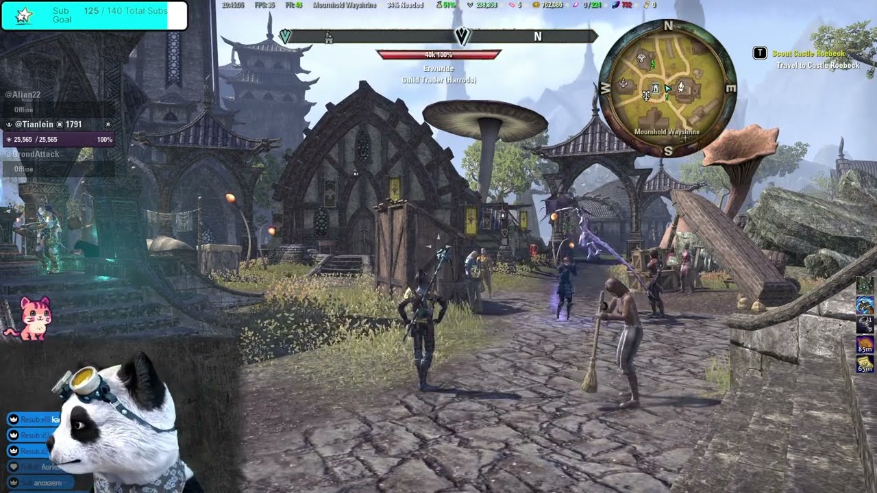 Tianlein plays ESO (698) - Endeavors  & Necrom Questing: A Hidden Fate