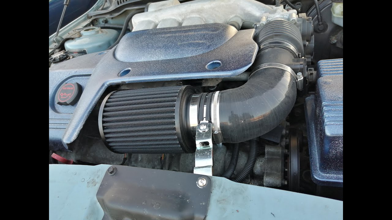 Hear the difference! Stock airbox vs open air filter. Jaguar X-Type 3.0 V6 Auto