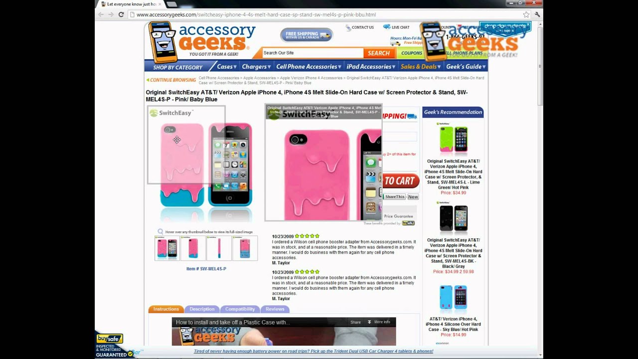 AccessoryGeeks SwitchEasy iPhone 4, 4S Melt Slide-On Pink/Baby Blue Hard Case Product Reivew