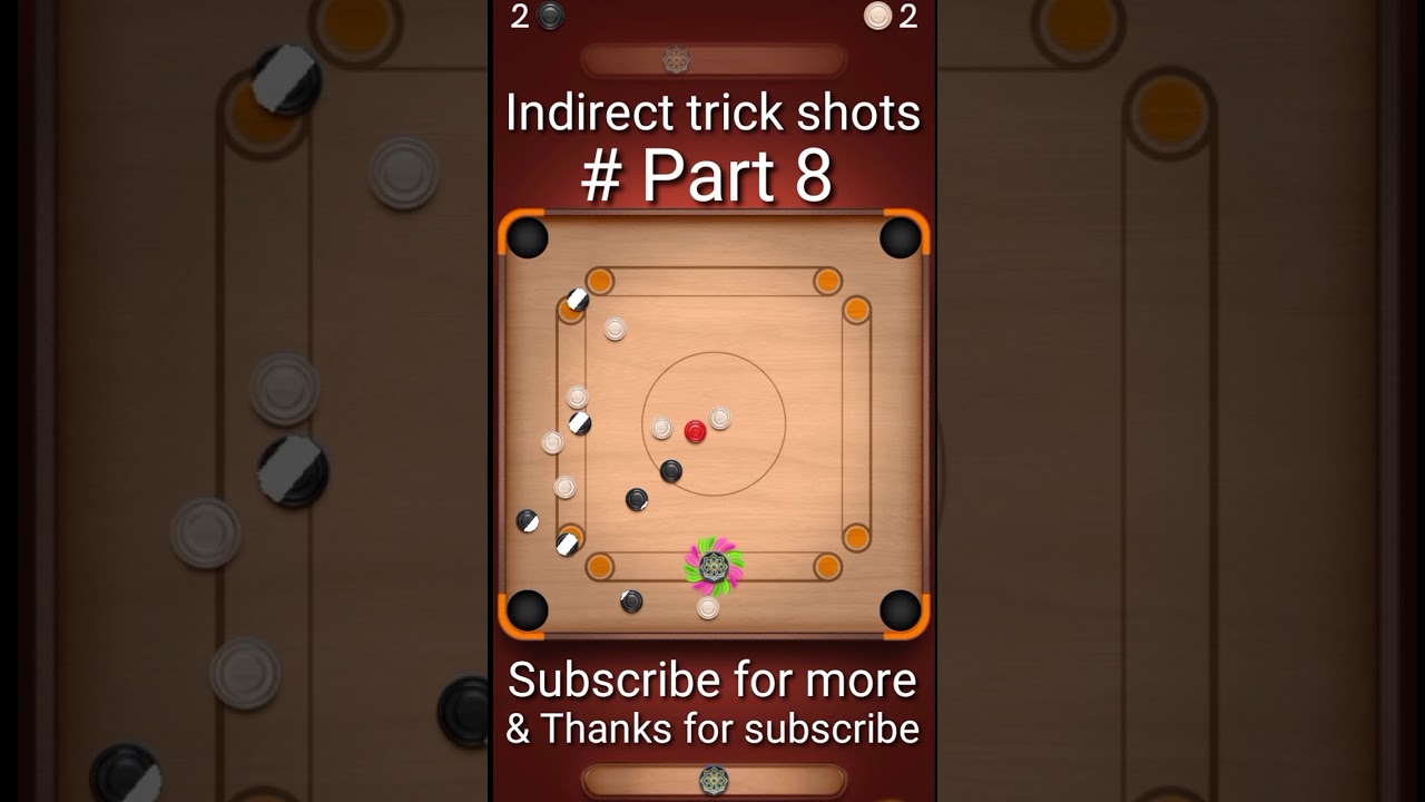 Carrom pool best indirect trick shots ll Part 8 ll #Shorts