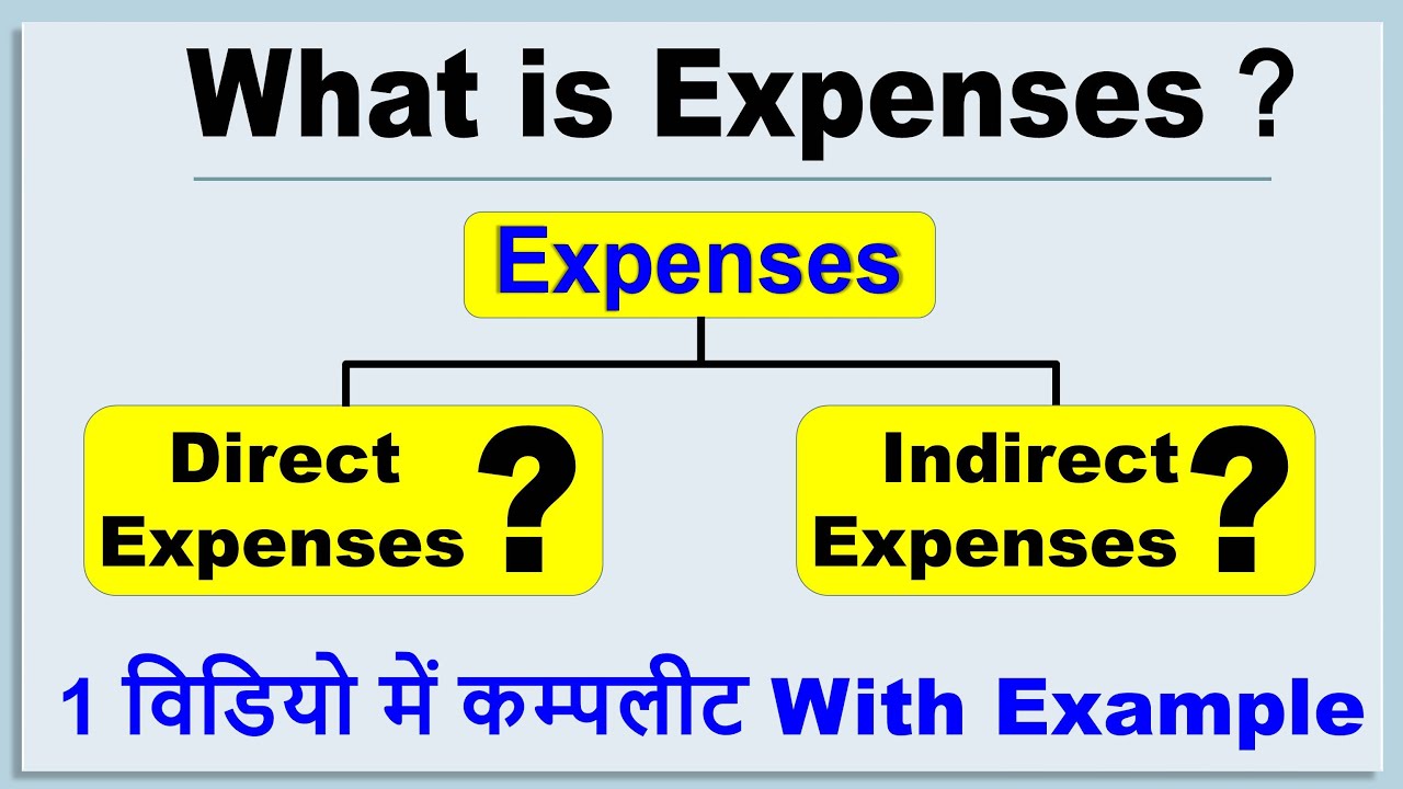 Direct & Indirect Expense किसे कहते है ? | WHAT IS DIRECT & INDIRECT EXPENSES ? | EXPENSE