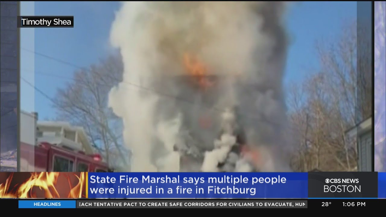3 Hospitalized After Fitchburg Triple-Decker Engulfed In Flames, Smoke