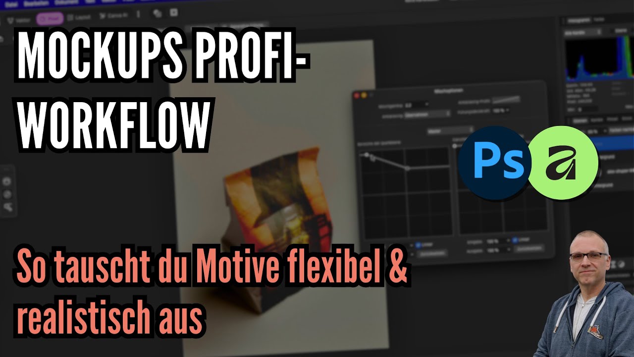 Mockups realistisch bearbeiten: Smartobjekte richtig nutzen in Photoshop & Affinity (Tutorial)