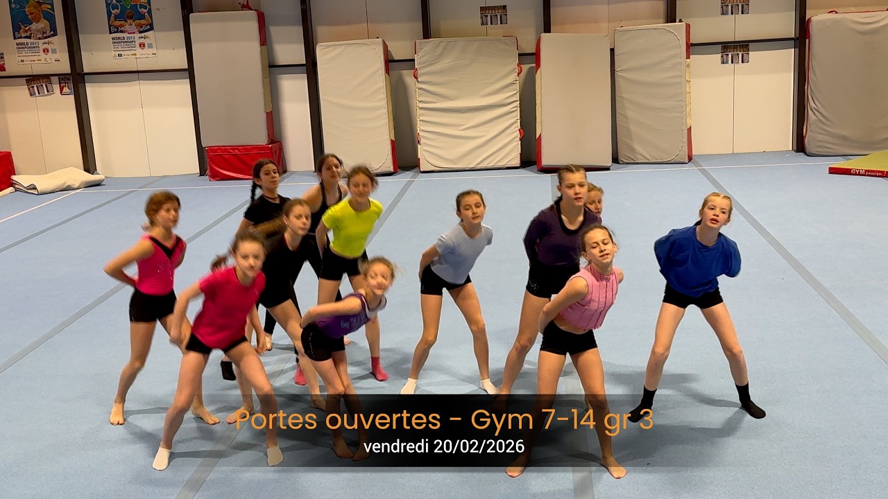Portes ouvertes - Détente 1 -  gym 7-14 ans - groupe 3 - vendredi 20/02/2026