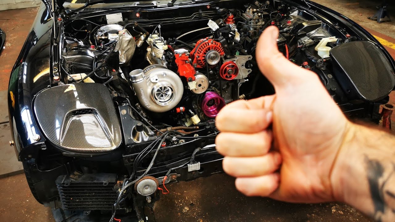 Luke's RX7 Gets a New Borgwarner S363SXE turbo **TEST FIT**