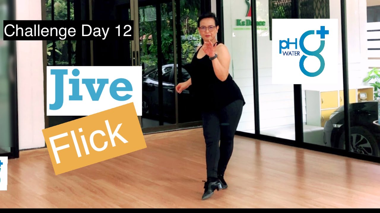 Day 12 challenge เต้นจังหวะ Jive /Flick Ball Change Chasse ลีลาศครูเสาว์