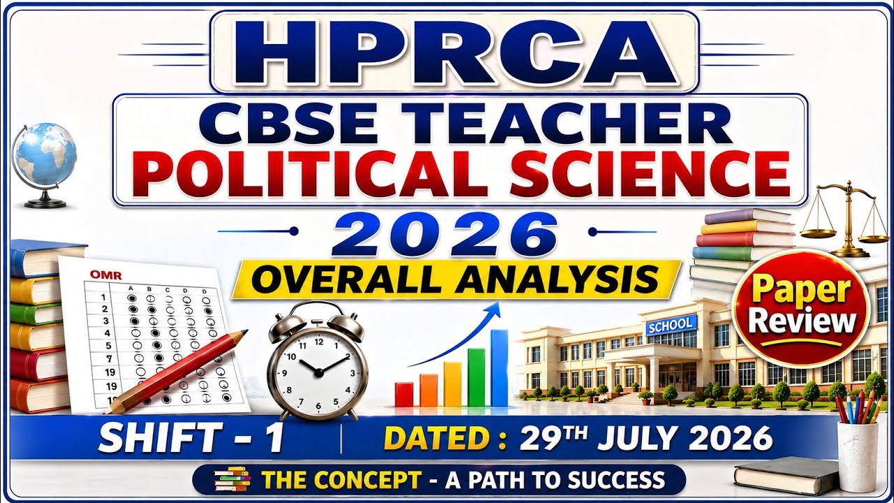 HPRCA CBSE Teacher Political Science 2026 Paper Review || Shift 1, July 29, 2026 Complete Analysis