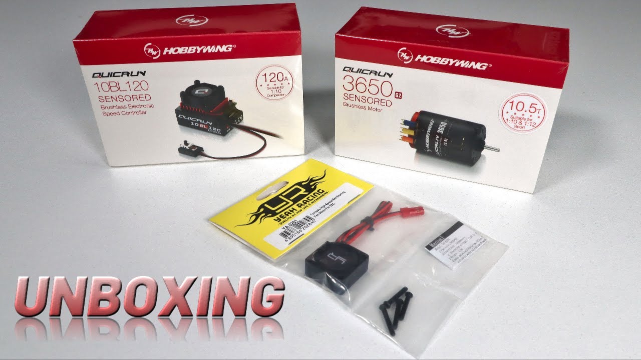 Hobbywing Brushless Combo 10BL120 ESC + 3650SD G2 10.5T Motor  | Unboxing