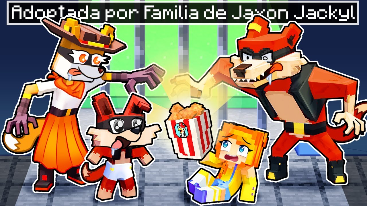 ¡Adoptada por la FAMILIA de JAXON JACKYL en Minecraft!