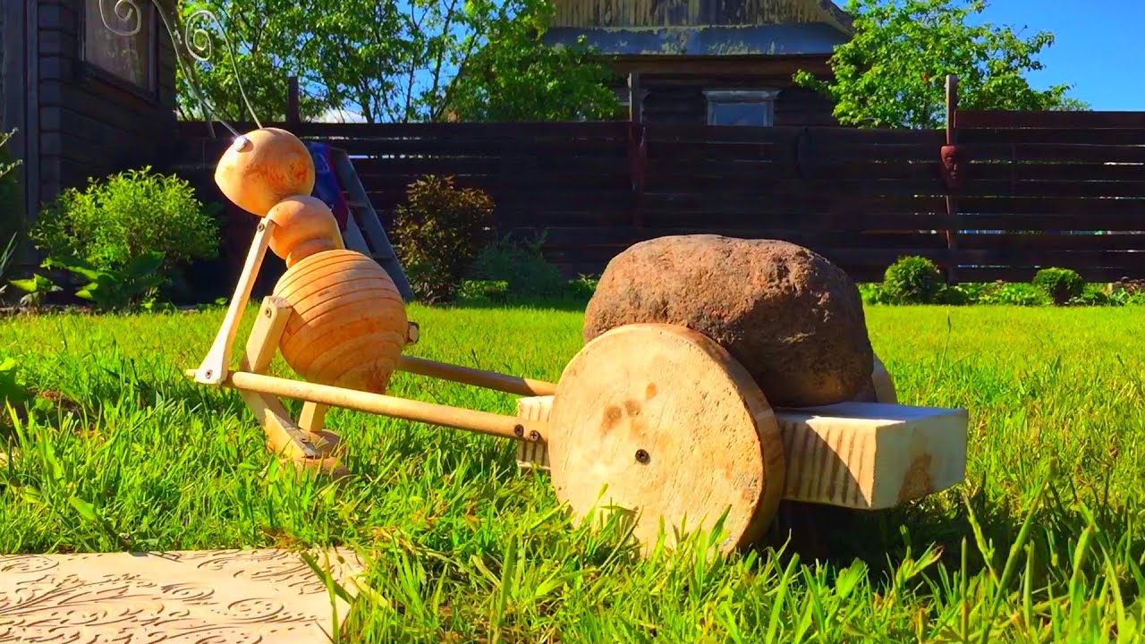 ПРИКОЛЬНЫЙ МУРАВЕЙ НА УЧАСТОК ОТ БАТИ !))) своими руками ) ant with a wheelbarrow in the garden