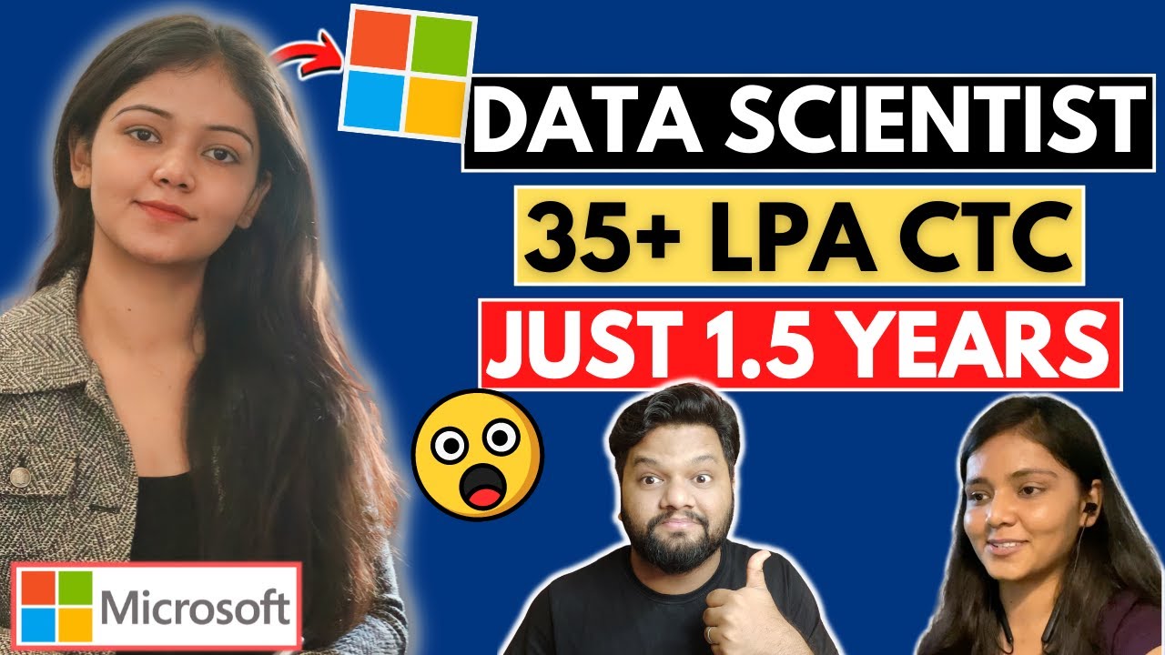 NO Master's DEGREE to DATA SCIENTIST @ Microsoft 🔥! She Cracked It In 1.5 YEARS 🔥 35+ LPA CTC ❤️