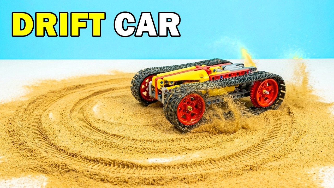 LEGO Drift Car on Sand &ndash; Insane 360&deg; Spin Test!