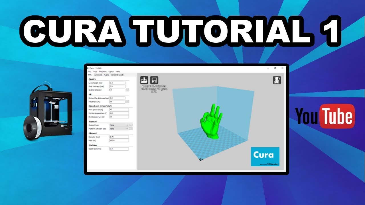 Beginner Cura Tutorial 1 - How to Load a Printer onto the Software